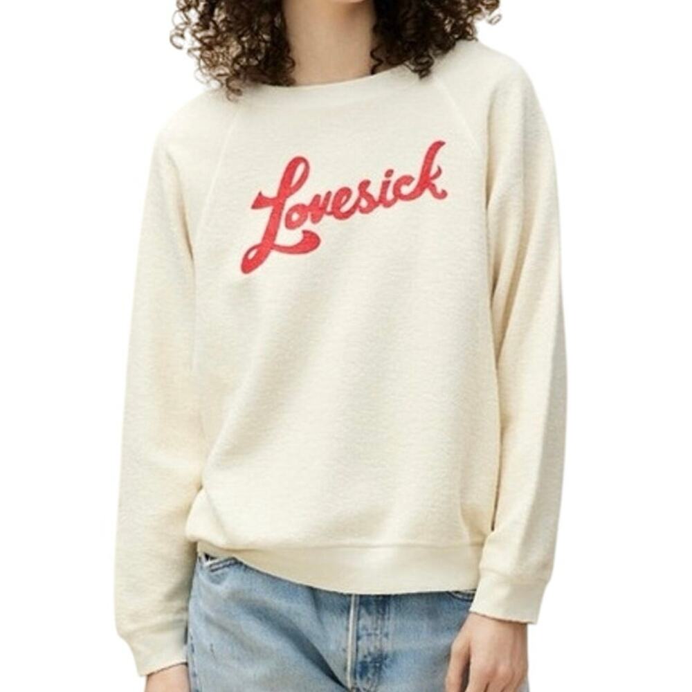 DAYDREAMER Lovesick Reverse Raglan Sweatshirt Size M New w/o Tag MSRP $108